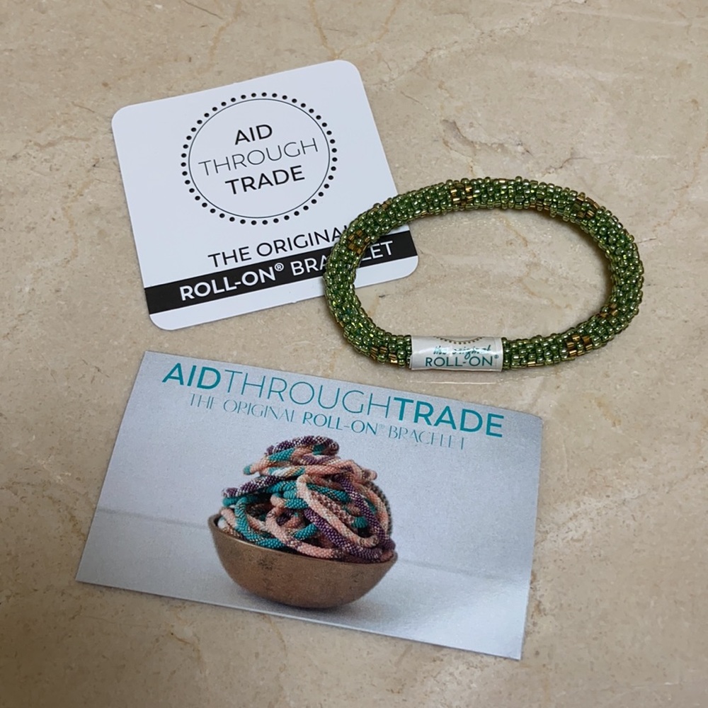 Aid Through Trade Green Roll-on Bracelet